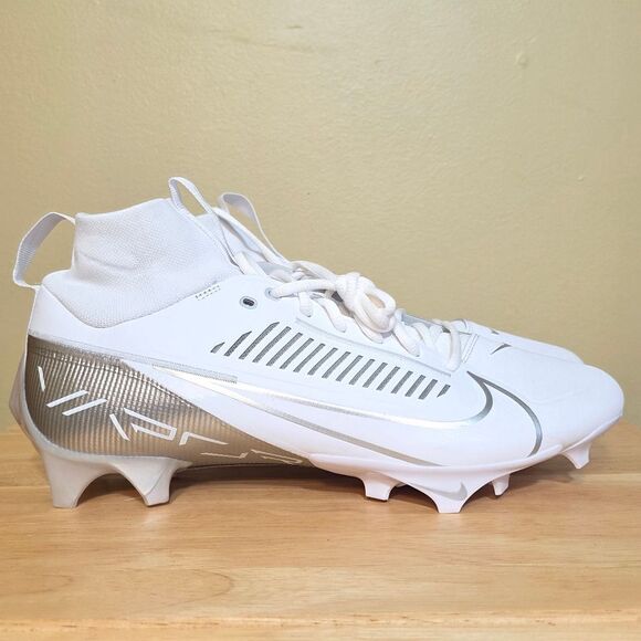 Nike Vapor Edge Pro 360 2 Football Cleats White Silver DA5456-102 Men's Size 13 - Picture 1 of 7